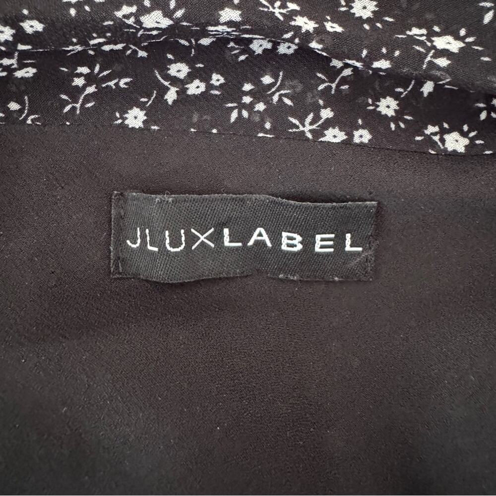 JLUXLABEL Black and White Floral Open Back Cowl Neck Slip Maxi Dress Size Small - Picture 10 of 12